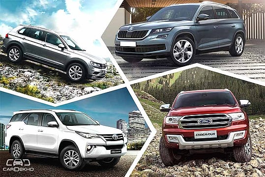 Nov 2017 Sales Comparison: Fortuner Vs Endeavour Vs Kodiaq Vs Tiguan