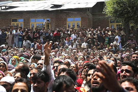 A Militant's Poster, Charred Houses, Grief And Anguish: Life In Kashmir Village Two Days After Encounter