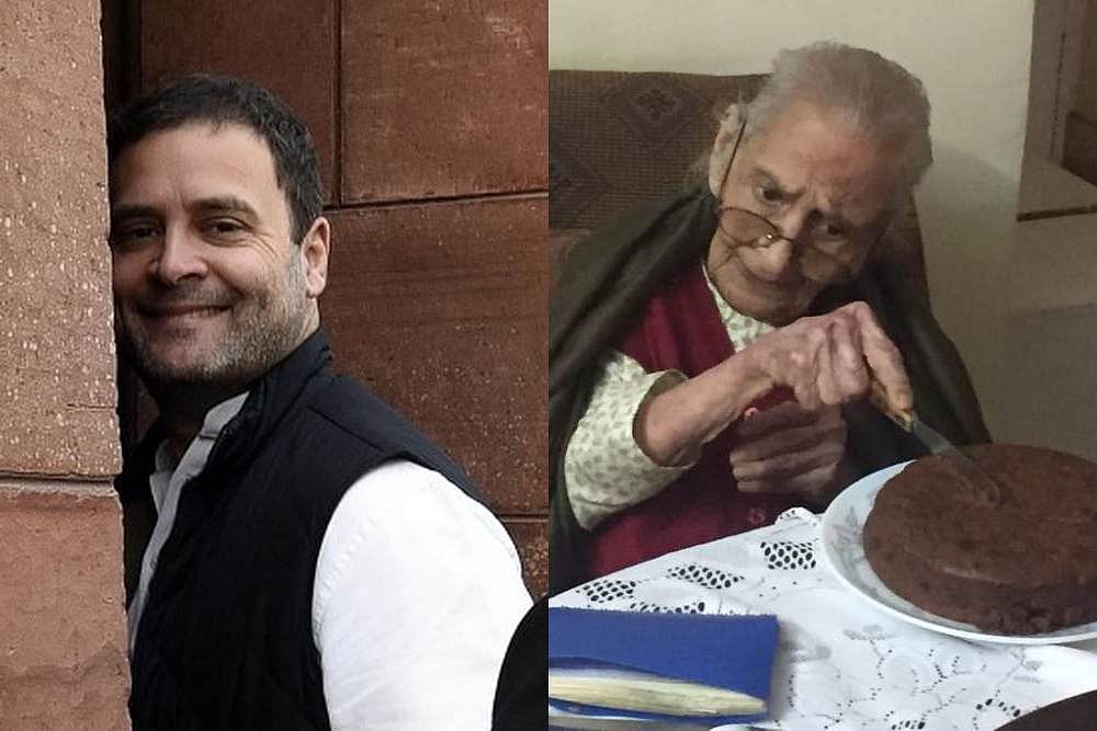'Handsome' Rahul Gandhi Sends 'Big Hug' To 107-Yr-Old Admirer On Her Birthday