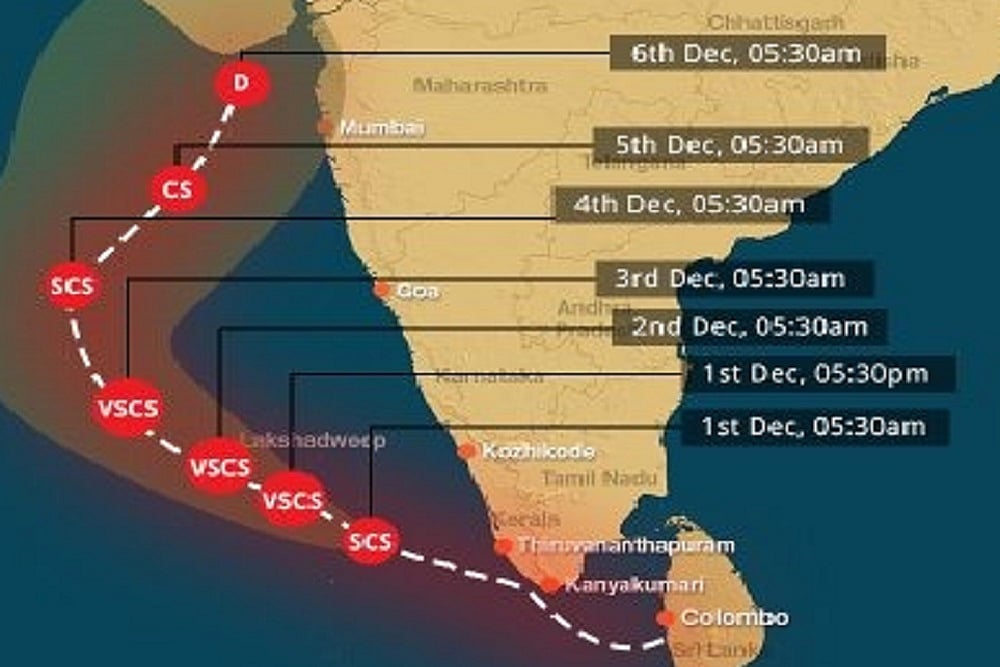 Maharashtra, Gujarat On High Alert As Cyclone Ockhi Changes Path, Heavy Rains Predicted