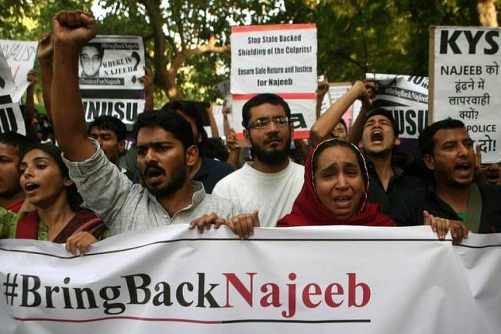 disappearance of JNU student Najeeb Ahmed 