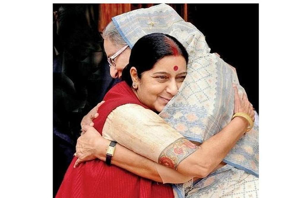 India Fully Supports Bangladesh's Stance Over Rohingya Issue, Sushma Swaraj Tells B'desh PM Hasina
