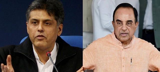 Manish Tewari Uses Abusive Language On Twitter, Swamy Responds 'Seems Like Got Order From Semi-Literate Rahul Gandhi'