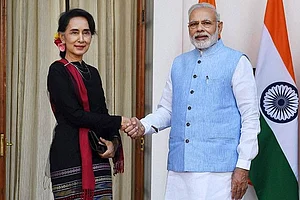PM Modi Meets Myanmar State Counsellor Aung San Suu Kyi