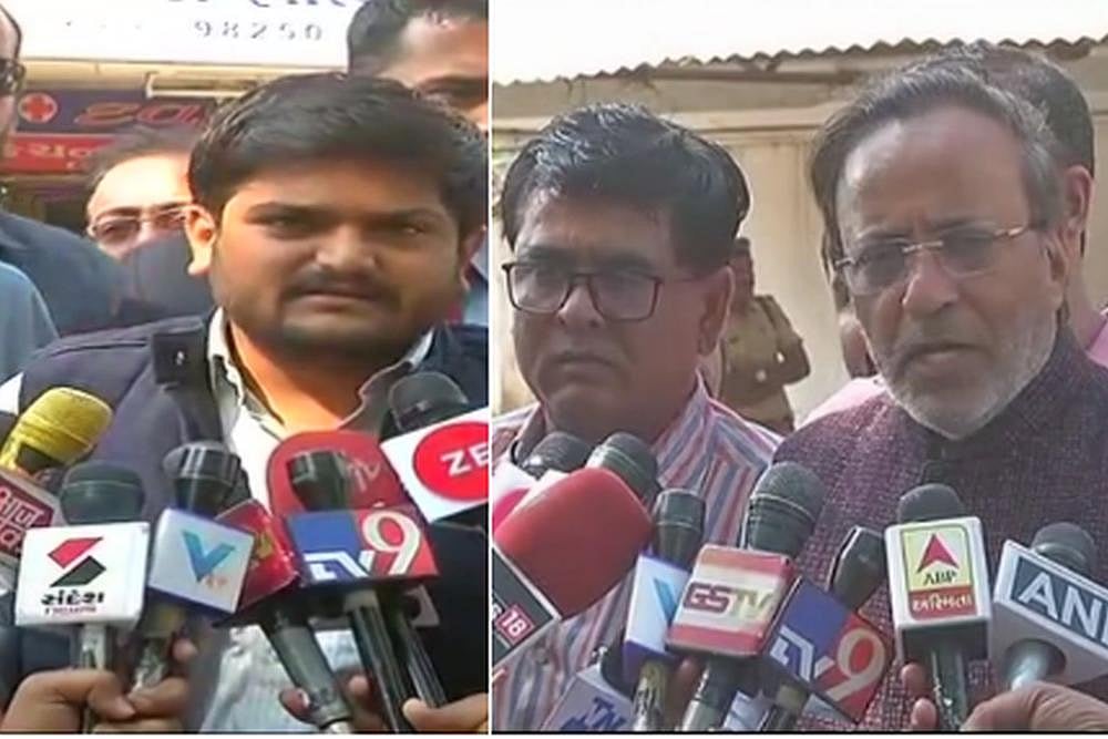 Hardik Patel, Congress Leader Arjun Modhwadia Meet VHP Leader Pravin Togadia In Hospital