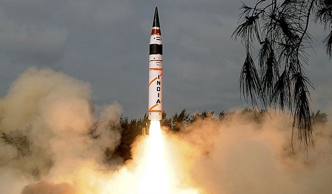 India Successfully Test Fires Its Nuclear Capable Surface-To-Surface Ballistic Missile Agni 5