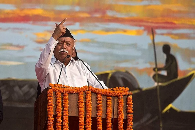 RSS Chief Mohan Bhagwat - | File Pic