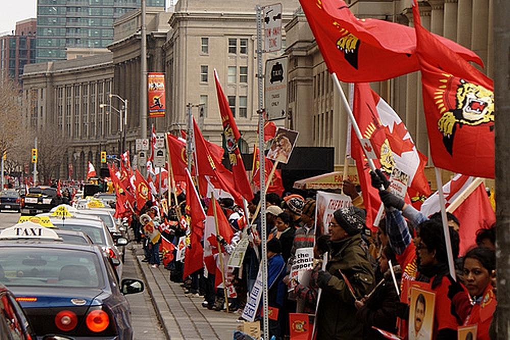 A Sri Lankan Tamil diaspora protest