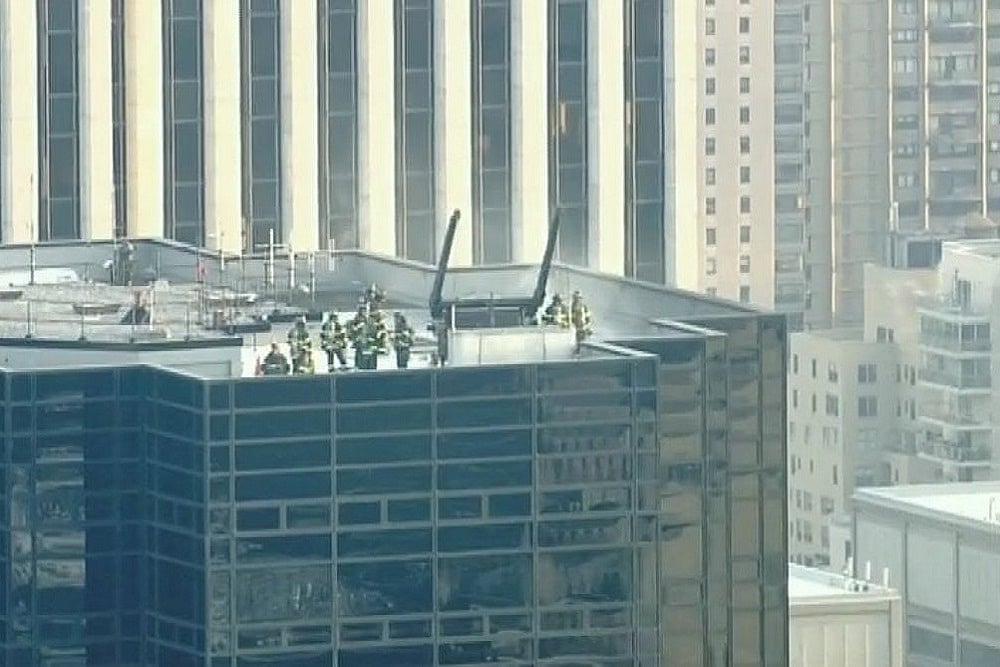Fire Breaks Out On Roof of Trump Tower In Midtown Manhattan
