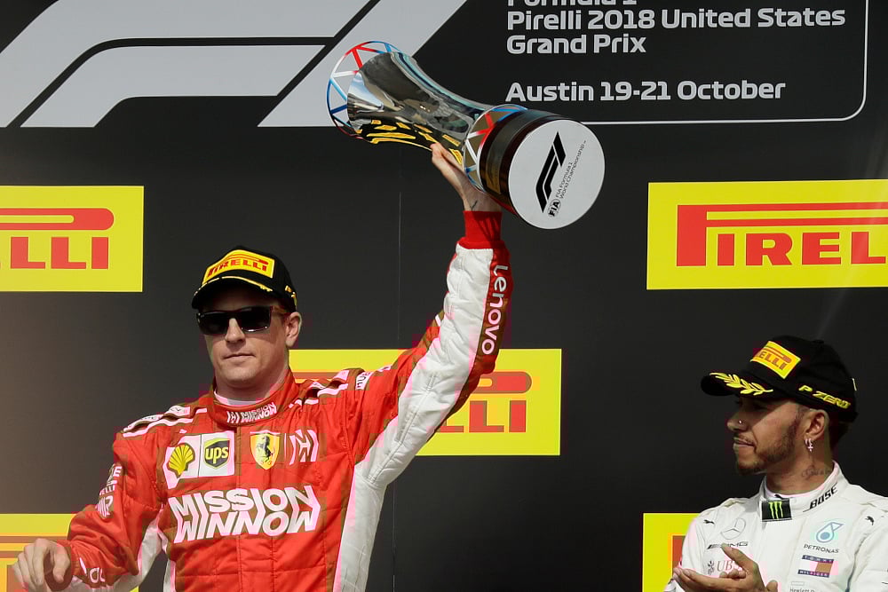US Grand Prix: Raikkonen Wins 1st Race In Ages, Makes Hamilton Waits For F1 Title