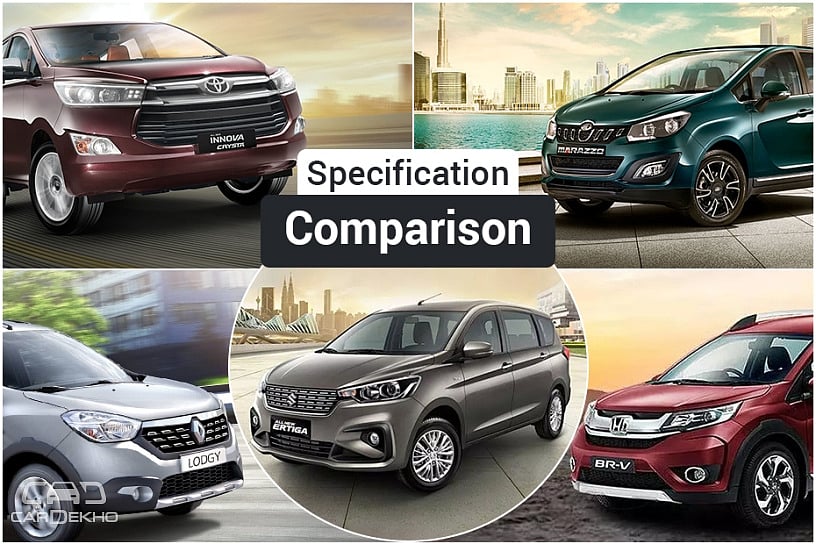Maruti Ertiga 2018 Vs Mahindra Marazzo Vs Toyota Innova Crysta And Others: Spec Comparison