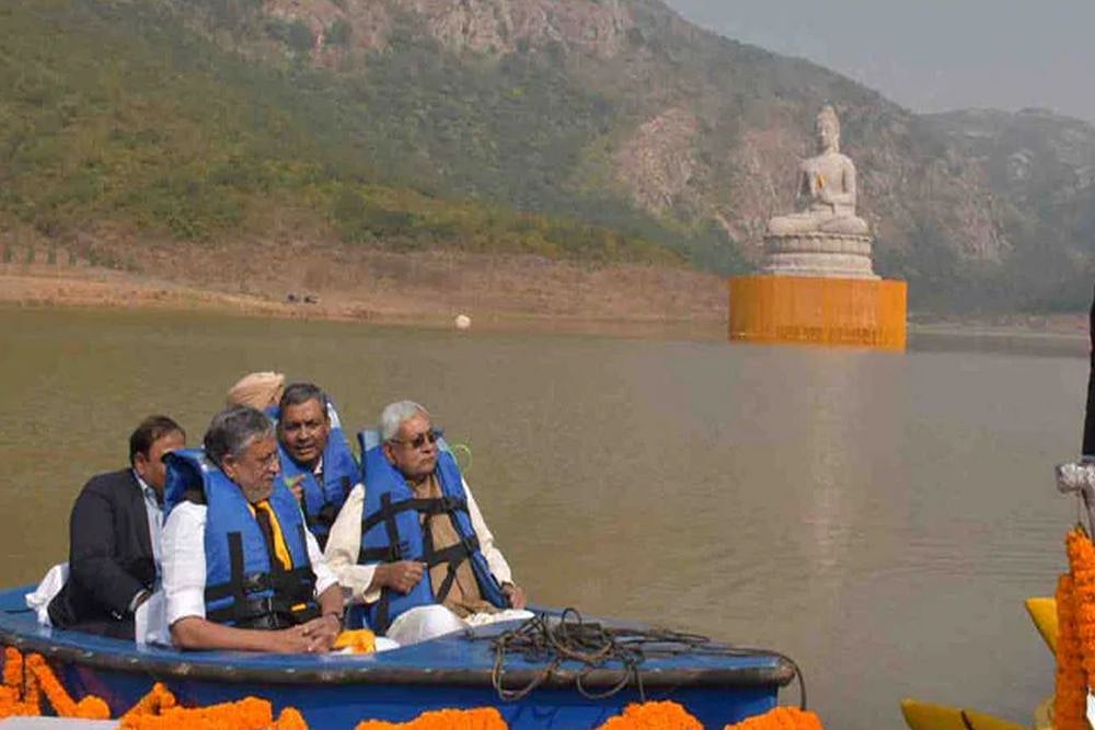 Nitish Kumar Unveils 70-Feet Tall Lord Buddha's Statue In Bihar's Rajgir