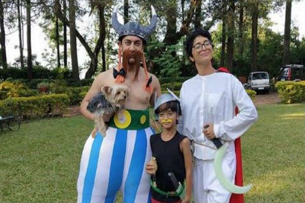 Aamir Khan, Kiran Rao And Azad Dresses Up As Asterix Characters For A Party
