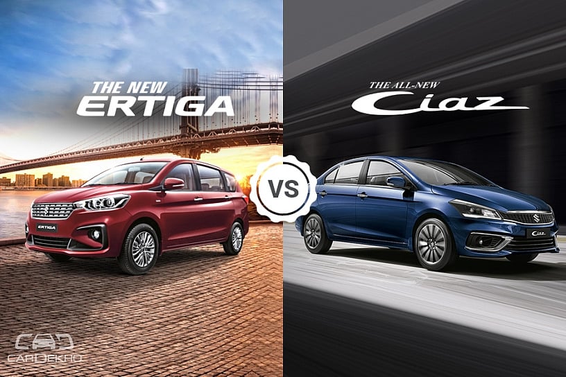 Clash Of Segments: Maruti Ertiga Vs Maruti Ciaz- Which Car To Buy?