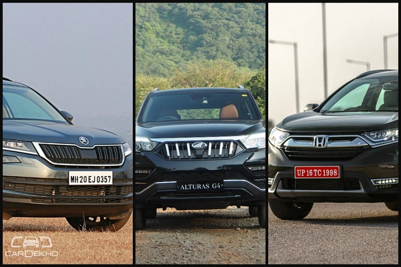 Spec Comparison: Mahindra Alturas G4 vs Skoda Kodiaq vs Honda CR-V