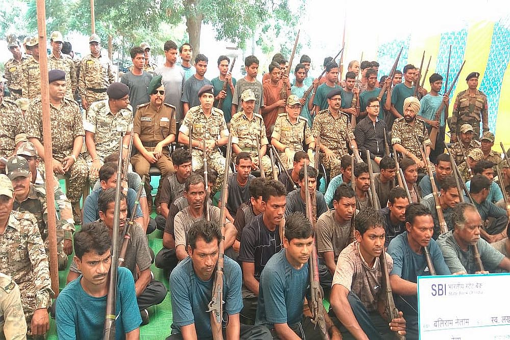 62 Naxals Surrender With Arms In Chhattisgarh’s Narayanpur District