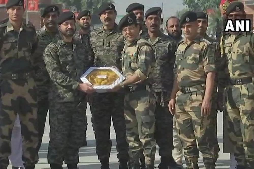 On Diwali, India, Pakistan Troops Exchange Sweets At Wagah Border