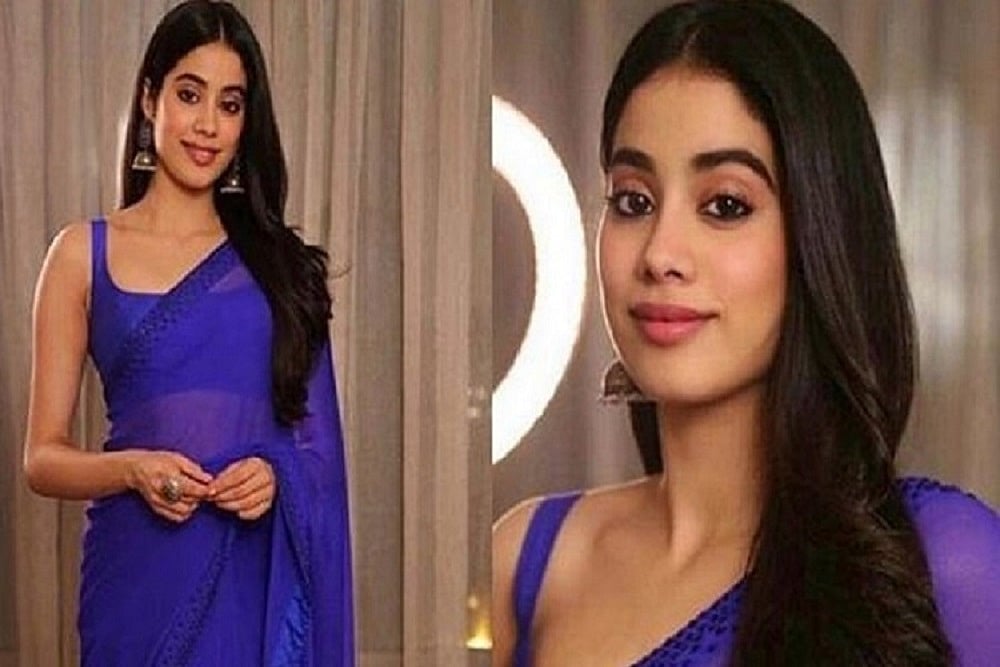 Janhvi Kapoor Looked Stunning In A Blue Sari As She Was Honoured With ‘Rising Talent Of The Year’ Award