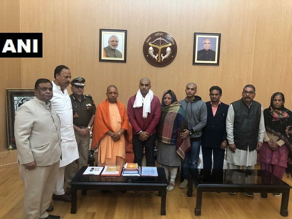 Yogi Adityanath Meets Family Of UP Cop Killed By Mob In Bulandshahr