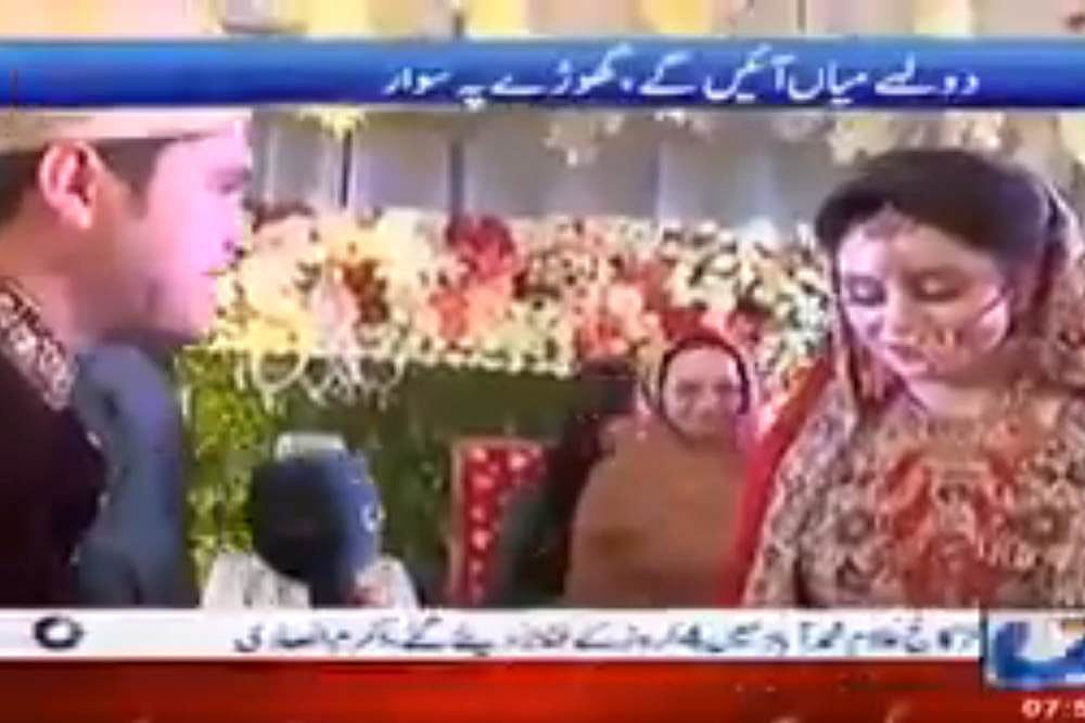 Dressed In Sherwani, Pak Journalist Covers His Own Wedding, Interviews Wife, Father-In-Law