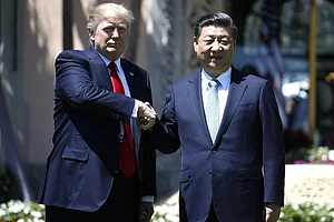 AP : US [resident Donald Trump with his Chinese counterpart Xi Jinping