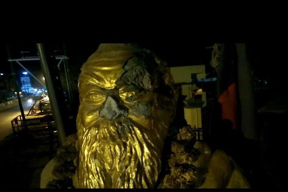 Dravidian Icon Periyar Statue Vandalised In Tamil Nadu's Vellore Hours After BJP Leader H Raja's Threat