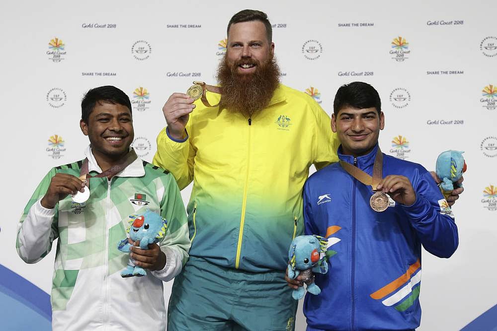 CWG 2018: Shooter Om Mitharval Wins His Second Bronze, Earns Podium In 50m Pistol