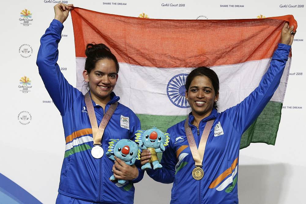 CWG 2018: Shooter Tejaswini Shatters Games Record To Win Gold, Moudgil Bags Silver