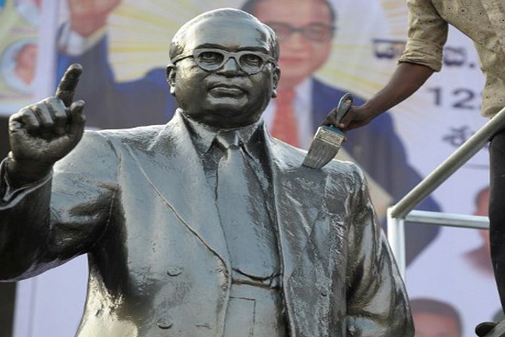 Dalit Members 'Cleanse' Ambedkar Statue After Tributes By Maneka Gandhi, BJP Leaders