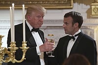 Trump and French President Macron 