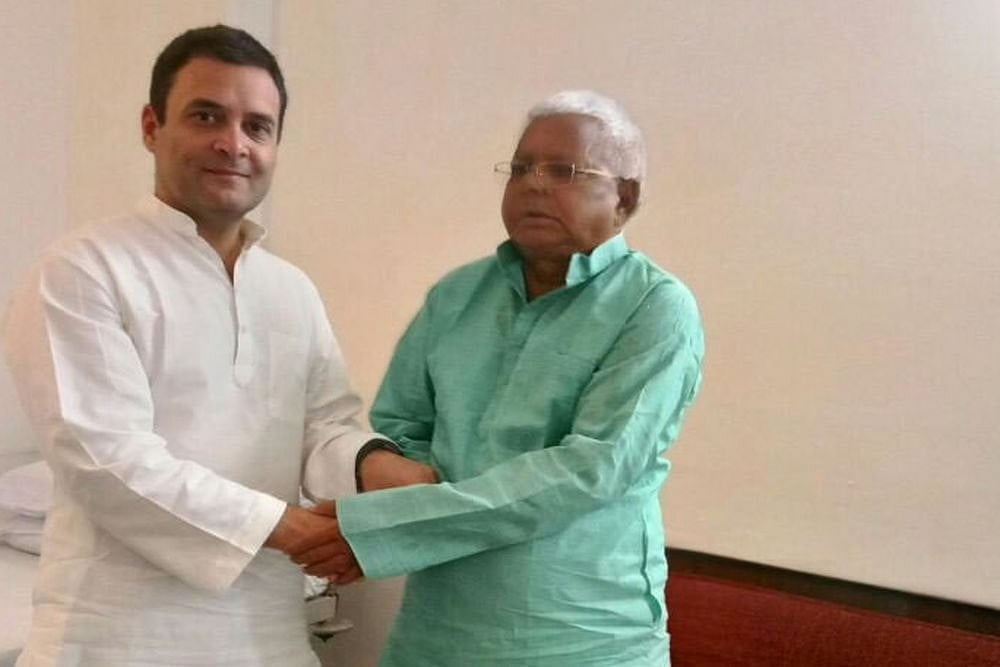 Rahul Gandhi Meets Lalu Prasad At Delhi's AIIMS