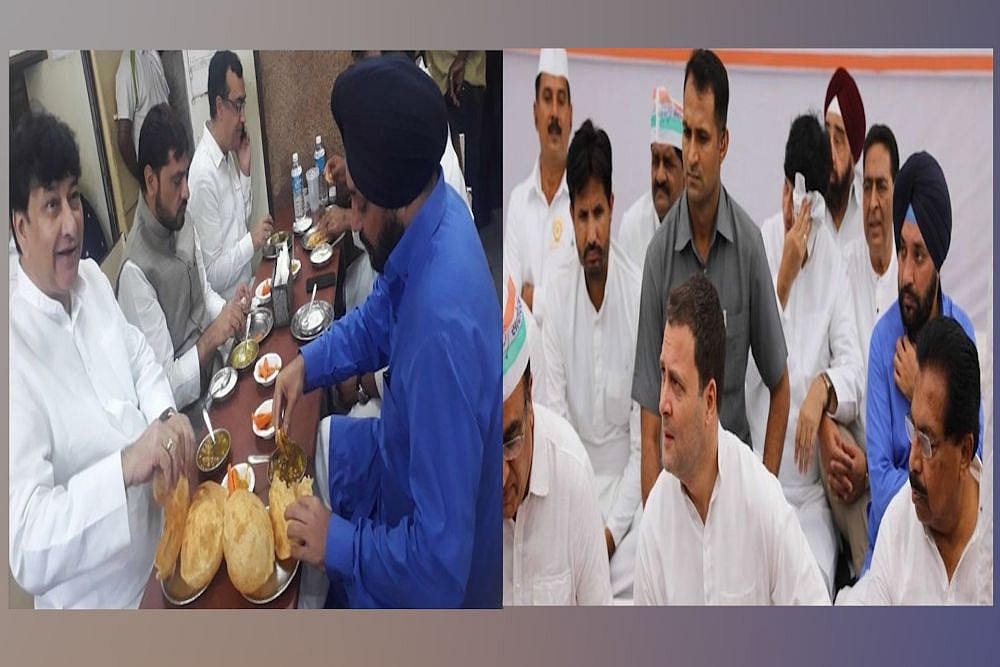 Congress Leaders Ate 'Chole Bhature' At Restaurant Before Hunger Strike, BJP Shares Picture