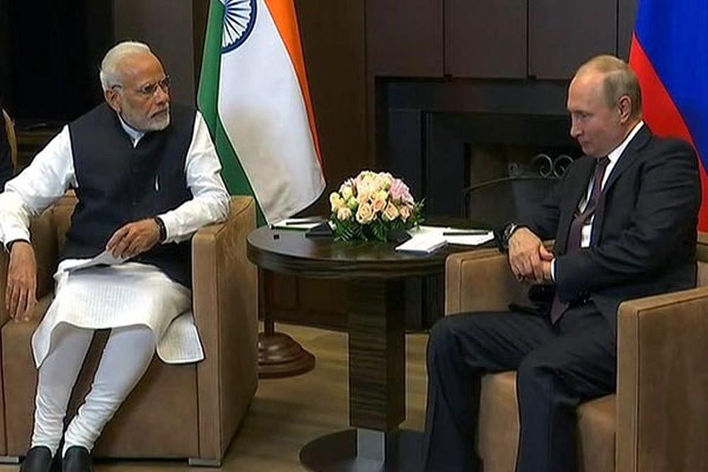 Prime Minister Narendra Modi and Russian President Vladimir Putin - null