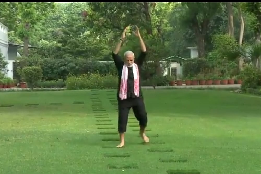 Watch: PM Modi Releases His Fitness Video, Passes Challenge To Karnataka CM Kumaraswamy