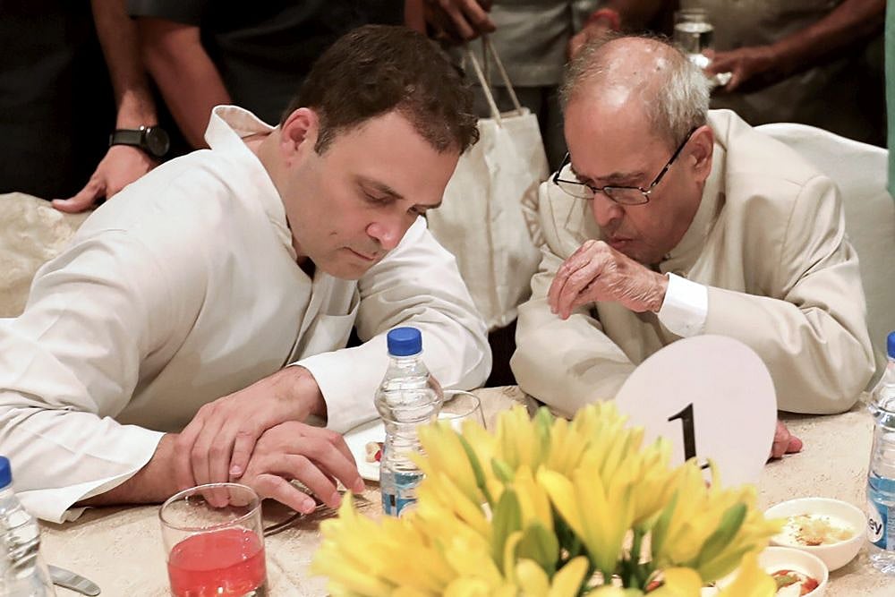 At His First Iftar As Congress President, Rahul Shares Table With Pranab Mukherjee, Takes Dig At PM Fitness Video