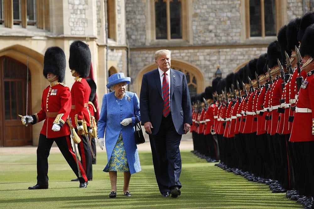 Trump Breaks Royal Protocol In First Meeting With The Queen