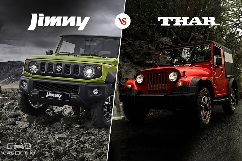 2018 Suzuki Jimny vs Mahindra Thar CRDe: Specifications & Features Comparison