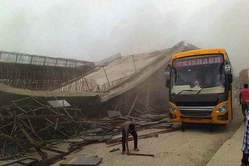 Under-Construction Flyover Collapses On UP Highway, Labourer Injured