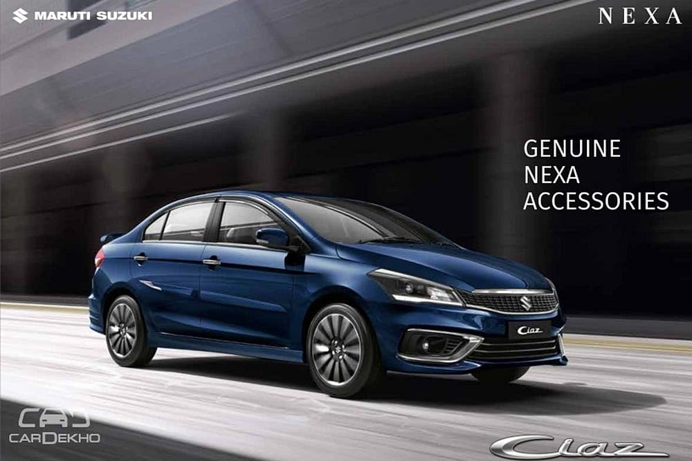 2018 Maruti Suzuki Ciaz Facelift Official Accessories Brochure Leaked Ahead Of Today’s Launch