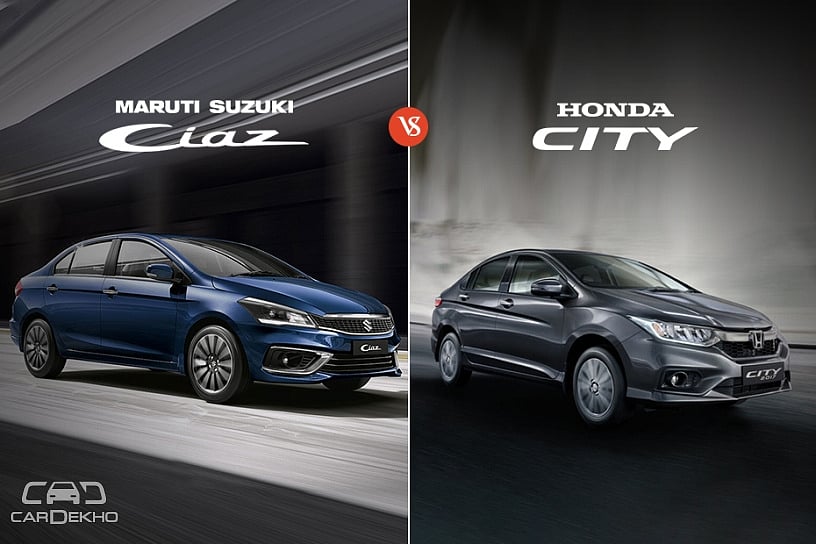 2018 Maruti Suzuki Ciaz vs Honda City: Variants Comparison