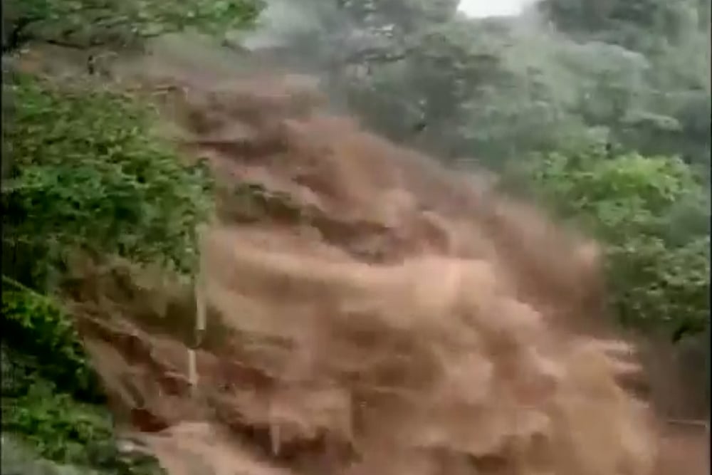 Heavy Rainfall Leads To Rise In Water Flow In Kempty Falls Of Uttarakhand