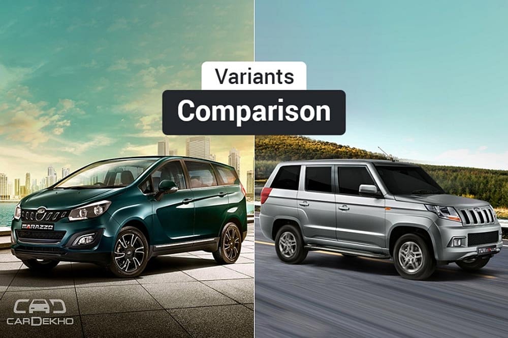 Mahindra Marazzo vs Mahindra TUV300 Plus: Variants Compared