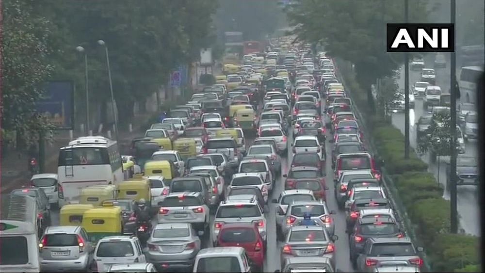 Heavy Rains Lash Delhi-NCR, Water-Logging Leads To Traffic Jam At Several Places