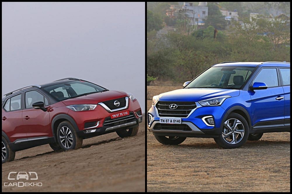 Nissan Kicks Vs Hyundai Creta: Variants Comparison