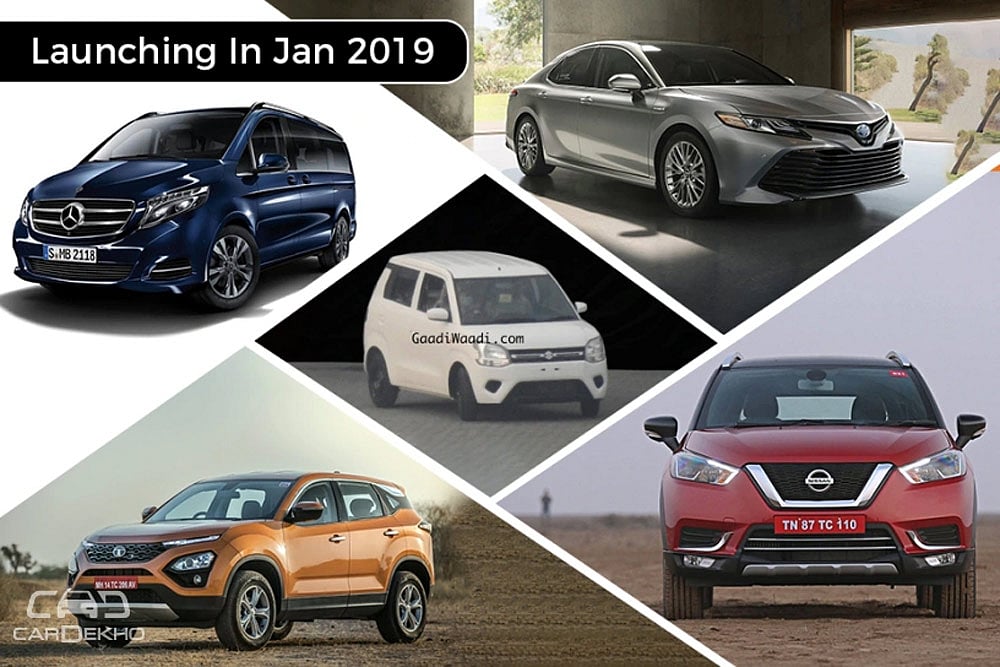 5 Cars Launching In January 2019: Maruti WagonR, Tata Harrier & More