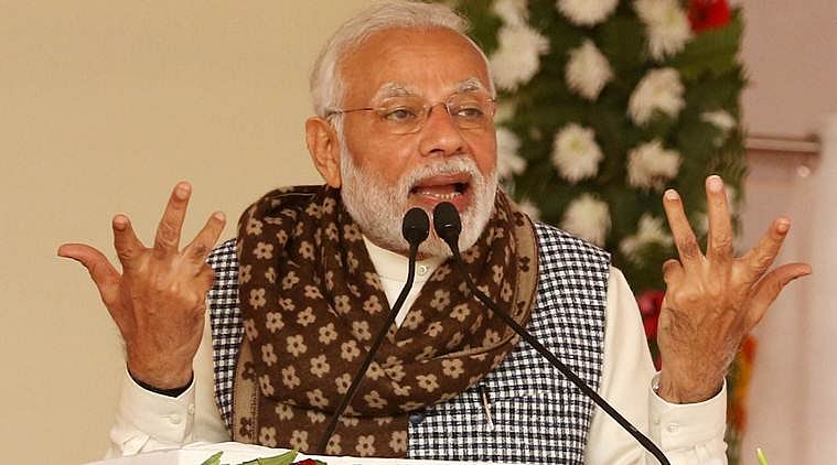 File photo : PM also accused the Congress of “humiliating” Babasaheb Ambedkar and trying to erase his memory, noting that the party had fought elections against him