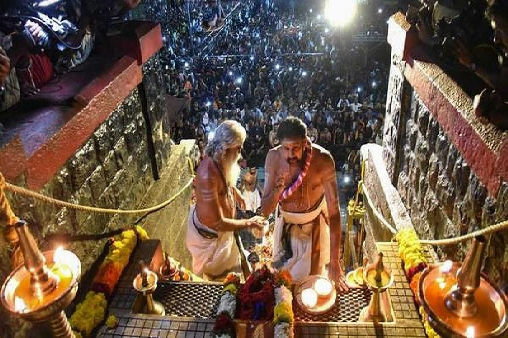 Lord Ayyappa shrine at Sabarimala in Pathanamthitta district of Kerala