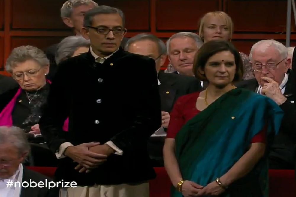 Abhijit Banerjee Turns Up In Dhoti, Esther Duflo In Saree At Nobel Prize Ceremony