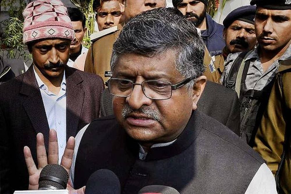 Union Minister Ravi Shankar Prasad