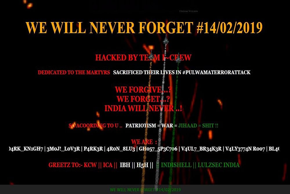 Several Pakistani Websites Reportedly Hacked By Indian Group Over Pulwama Attack